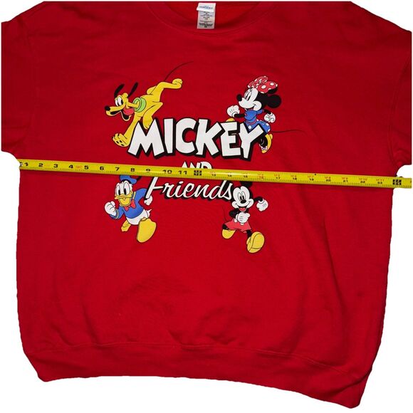 Vintage 90s Disney Mickey Mouse Characters Crewneck Sweatshirt Size XXL - Picture 5 of 7